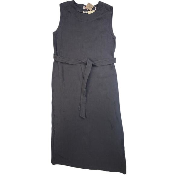 Faherty Dresses & Skirts - Faherty Organic Cotton Westport Tank Dress Washed Black Midi Belted Small